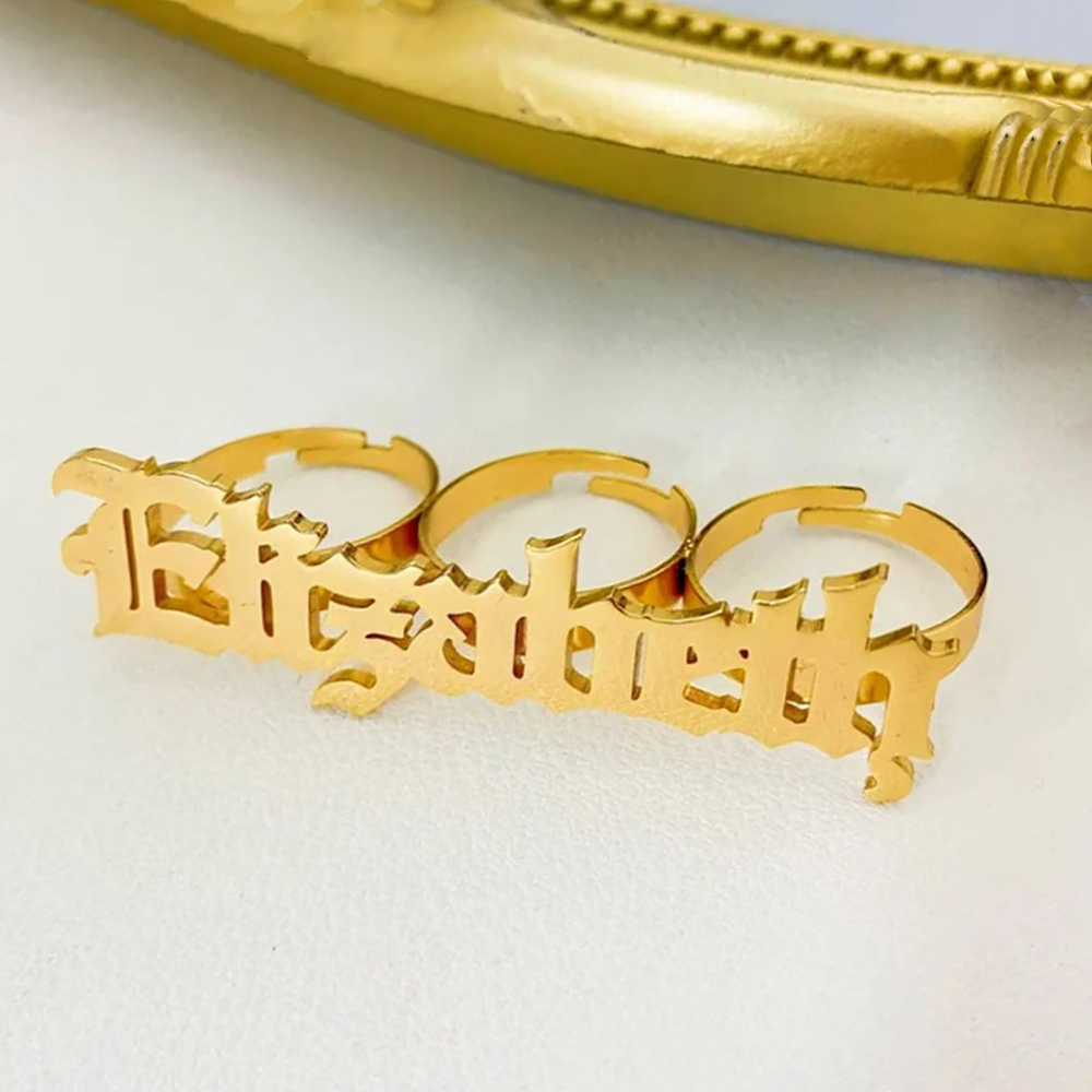 Initial Ring Custom - Кольцо с именем на заказ, женское