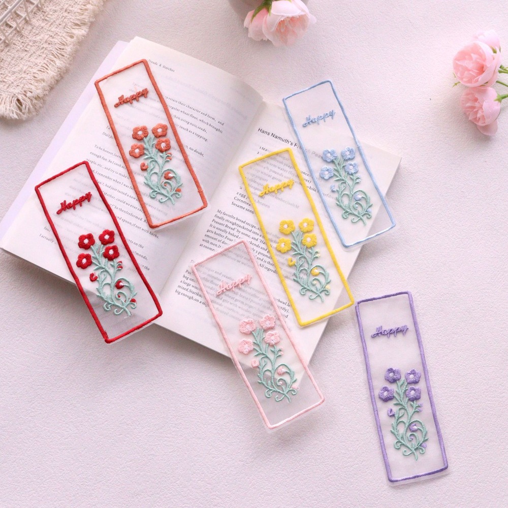 Dried Flower Bookmark - Креативные прозрачные закладки из органзы с