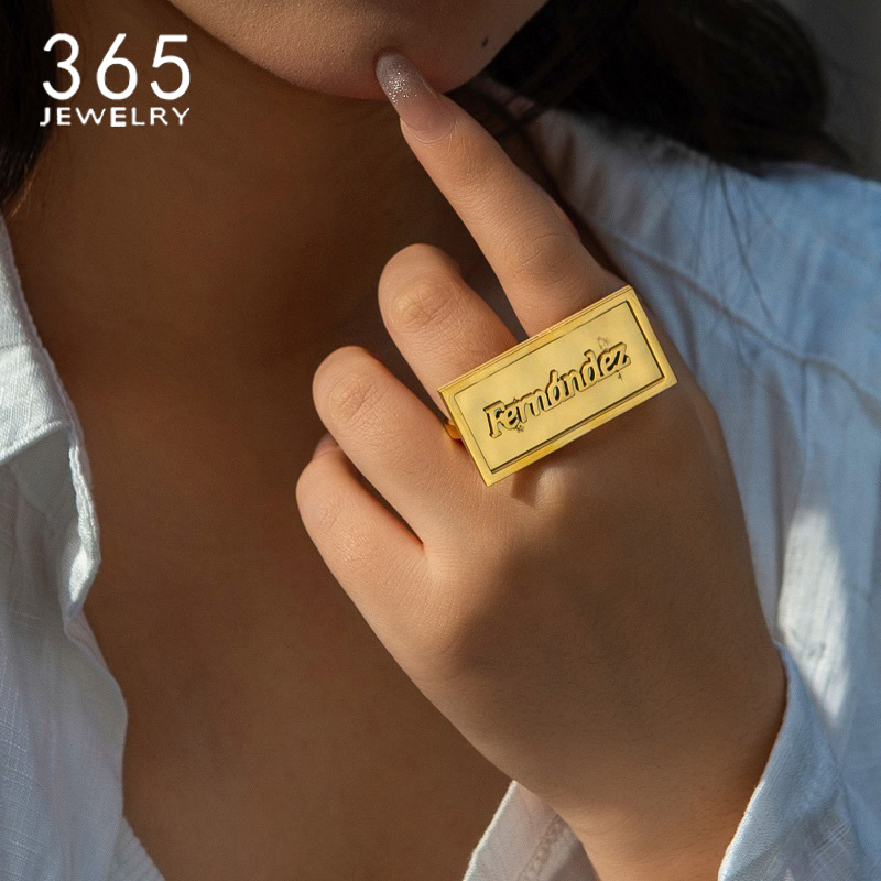 Initial Ring Custom - Модные кольца с именем на заказ,