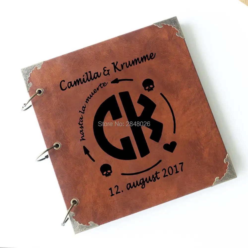 Custom Photo Book - Свадебная гостевая книга с монограммой и
