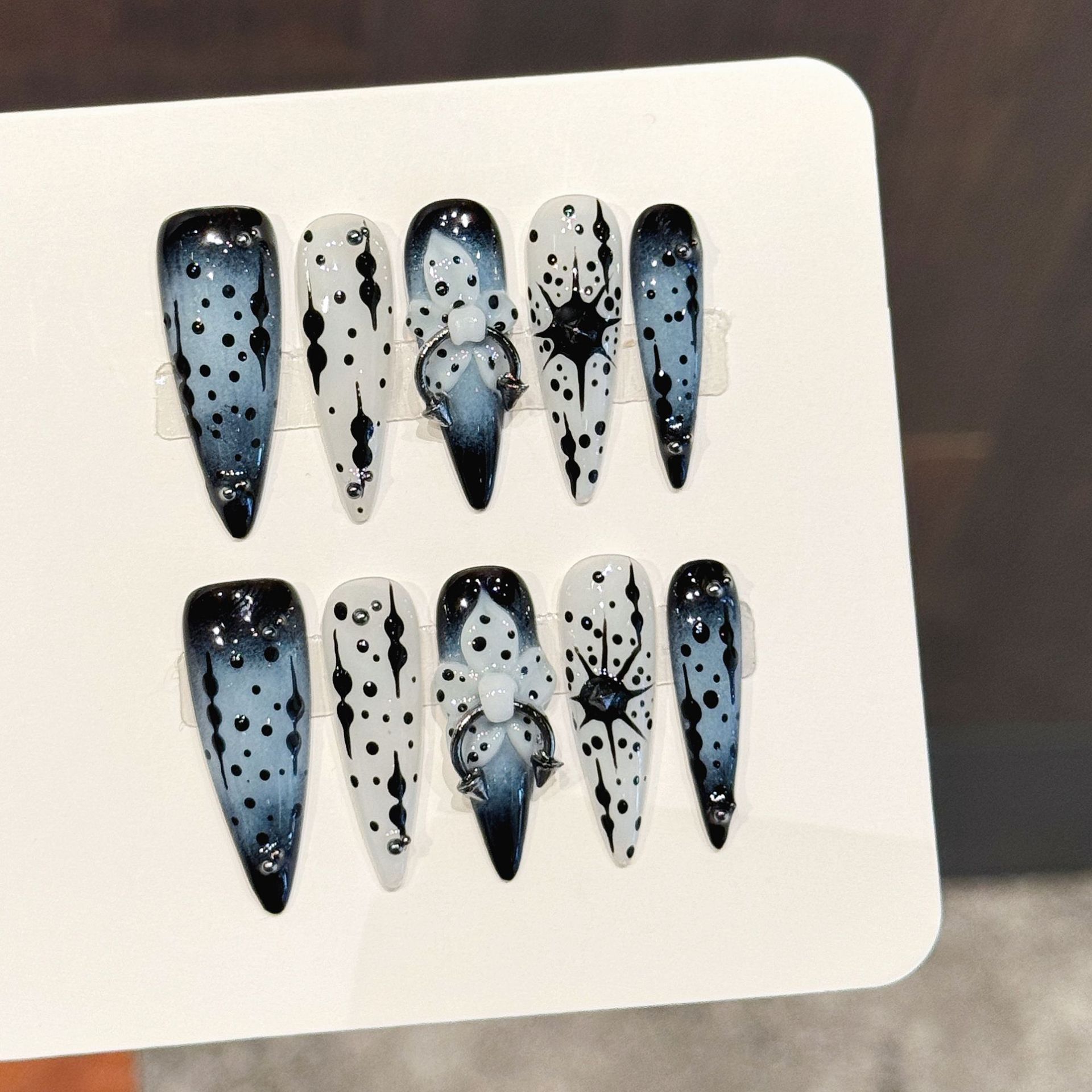 Pressed Flower Art - 10 шт., градиентные чернила, синие накладные