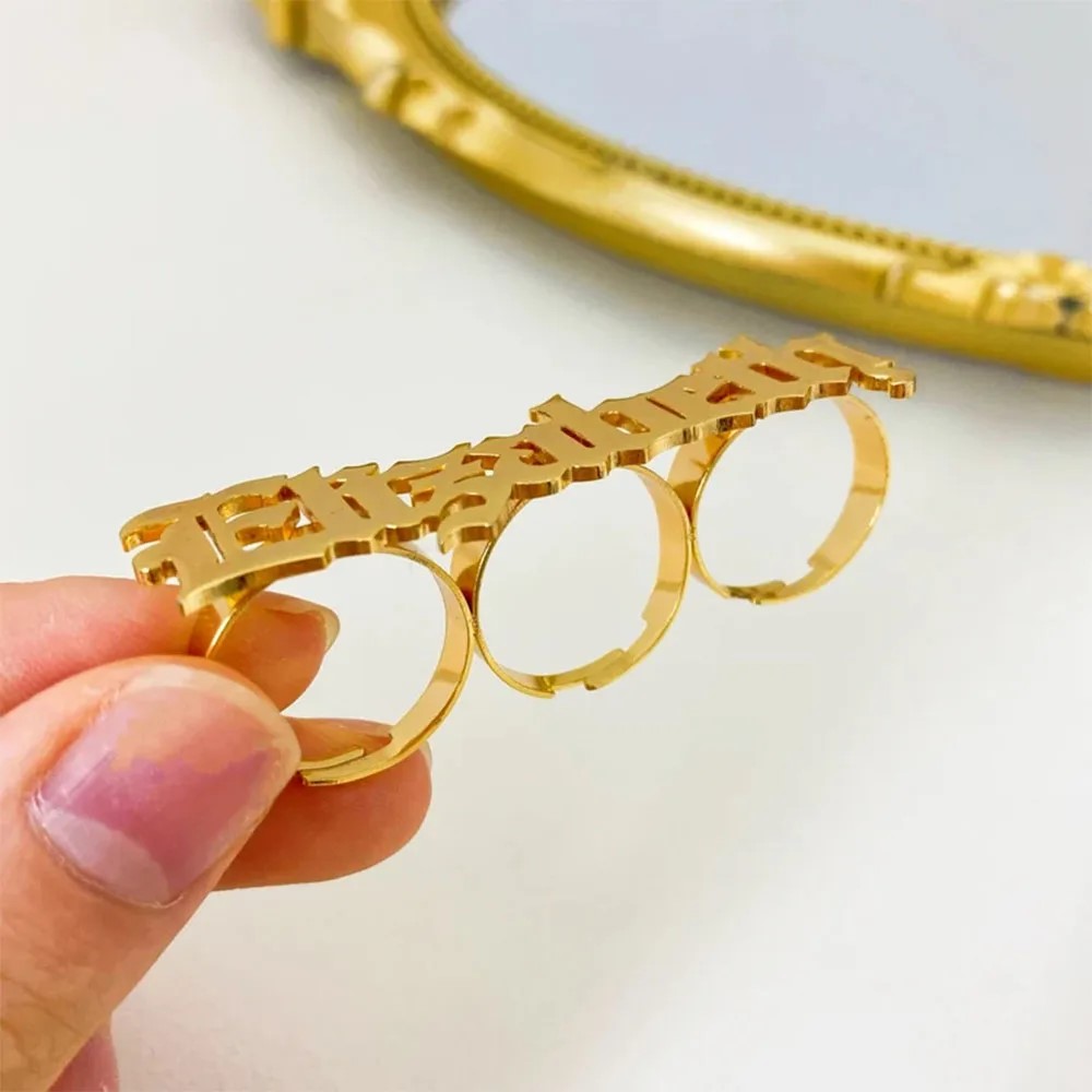 Кольцо с именем на заказ, женс – обзор и цена Initial Ring Custom