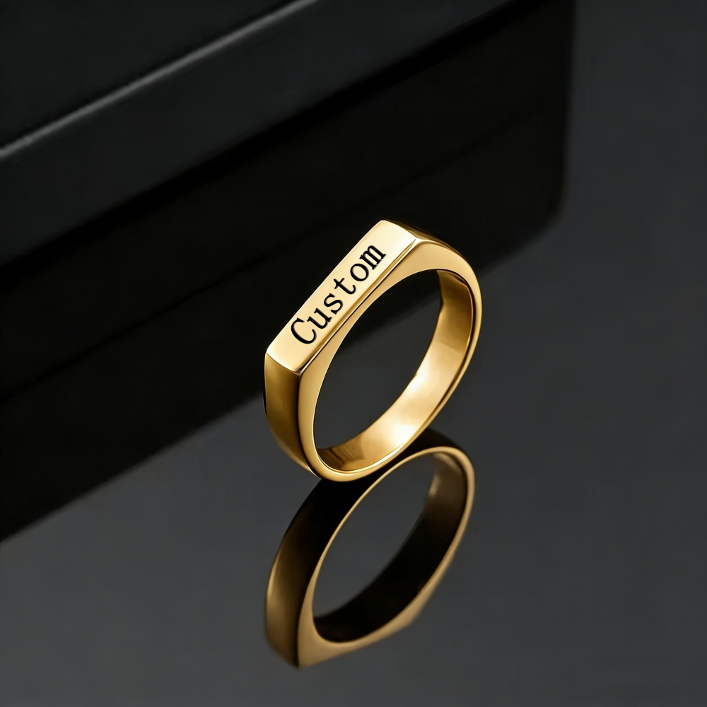 Персонализированные кольца из  – обзор и цена Initial Ring Custom