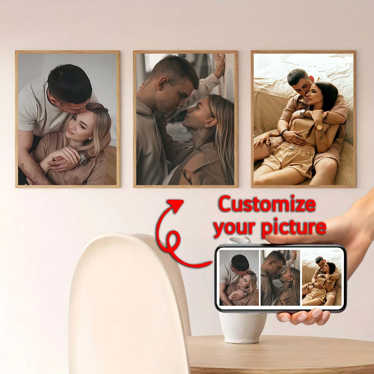 Триптих - 2D-картина по фото в – обзор и цена Engraved Wood Frame