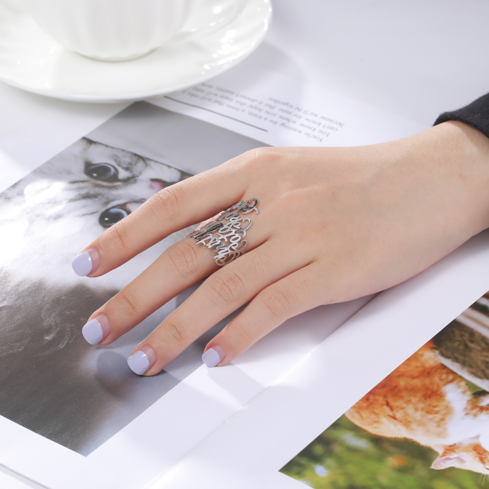 Lemegeton Кольцо с фамилией на – обзор и цена Initial Ring Custom