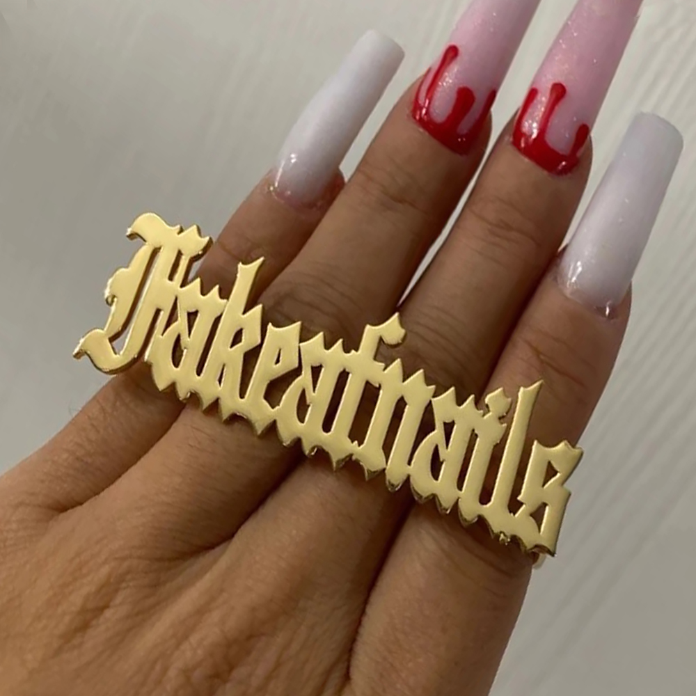 Кольцо с именем на заказ для м – обзор и цена Initial Ring Custom